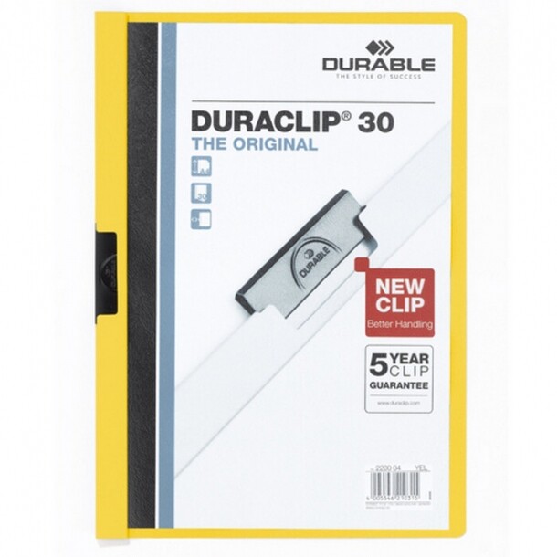 클립화일 2200 노랑 30매 DURABLE