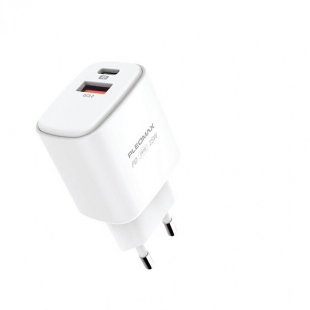 PD 25W 2포트 충전기 헤드 PMQC-E2500 화이트 플레오맥스