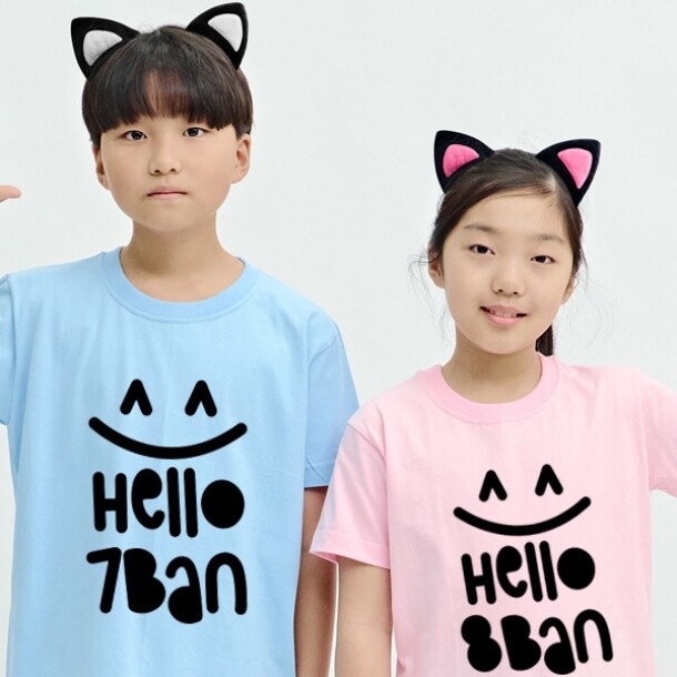 T셀파몰,[탑앤탑] No.135 싱글벙글 넘버 (반팔 / 30수 / 1도 / 단체티 / 반티)
